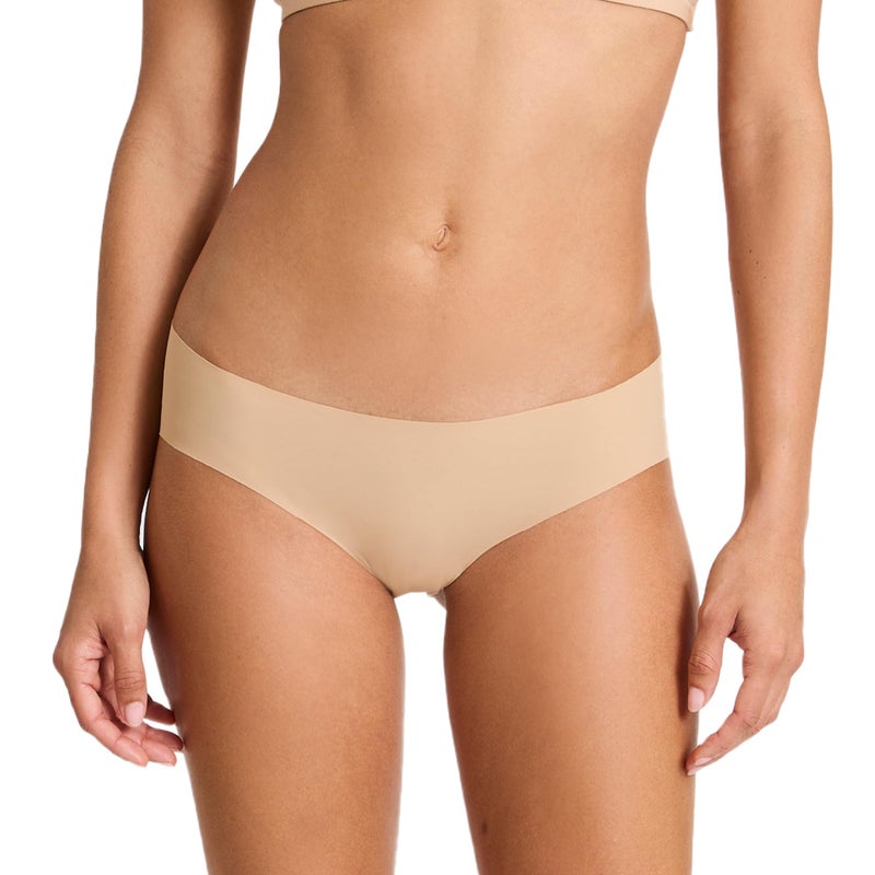 commando - Classic Solid Bikini | Soft, Breathable Fabric | No Show Style | Comfortable Raw-Cut Edges | Machine Washable | Beige, Small-Medium - Image 1